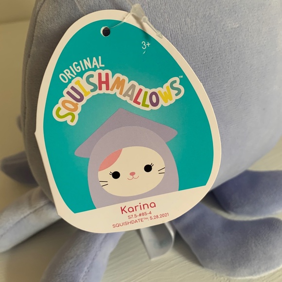 Squishmallow Collectible Karina The Cat In The Stacy Squid Costume Soft  7.5 - Picture 5 of 6